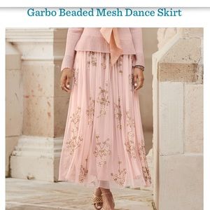 Sundance Garbo Beaded Mesh Dance Skirt size Large. NWT